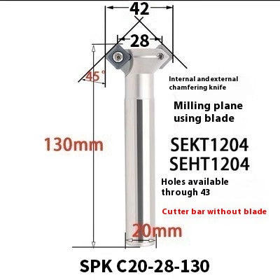 6037 45 degree inside and outside positive and negative chamfering cutter CNC rounding chamfering cutter SD SPK upper and lower bore reverse pull chamfering cutter bar Shandong Denso Pricision Tools Co.,Ltd.